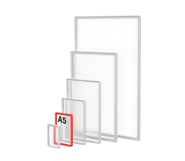 Пластиковая рамка формата A5 (цветная, прозрачная)