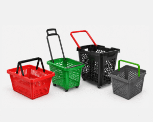 Корзины покупательские пластиковые