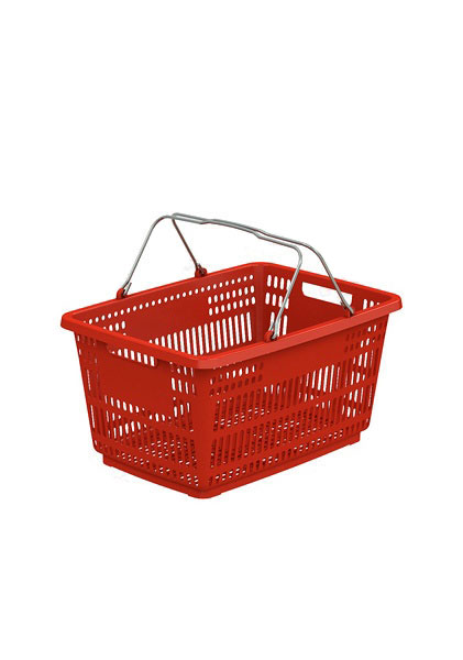 Корзина пластиковая с металлическими ручками