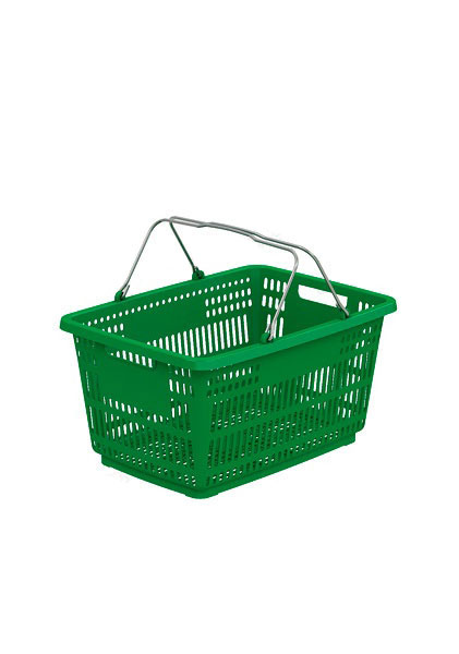 Корзина пластиковая с металлическими ручками