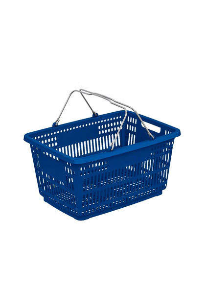 Корзина пластиковая с металлическими ручками