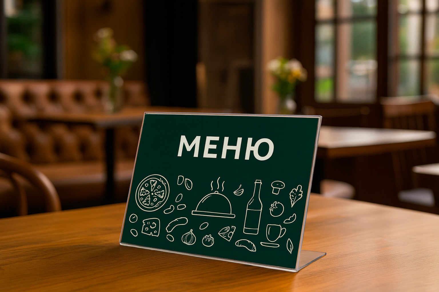 Подставки под информацию L формы (акрил) нестандартных форматов - hover