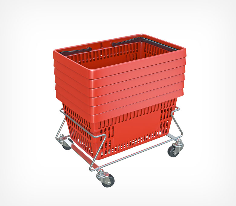 Накопитель (тележка) для корзин