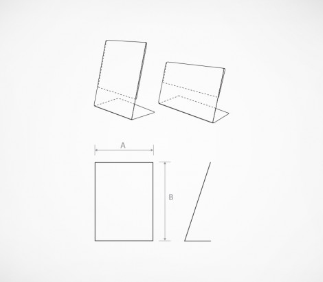 Держатель информации L образный из акрила (менюхолдер)