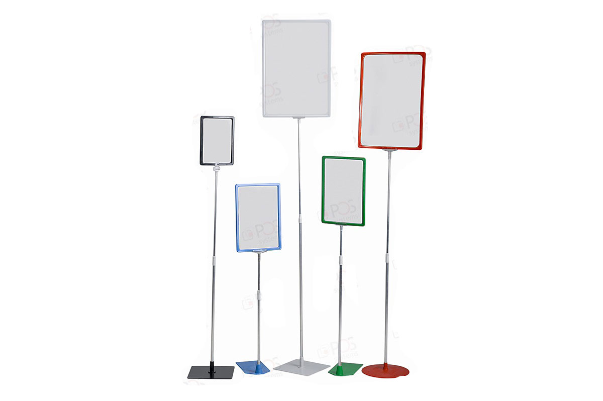 Информационная телескопическая стойка с пластиковой рамкой