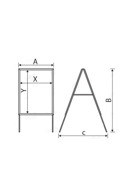 Штендер с рамами из алюминиевого профиля