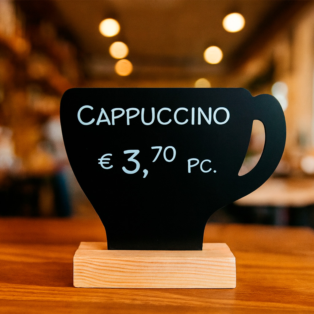 Тейбл-тент меловой  «Чашка» + маркер - hover