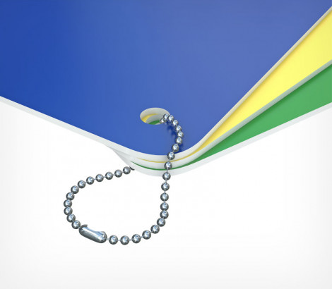 Шариковая металлическая цепь в катушках BALL CHAIN