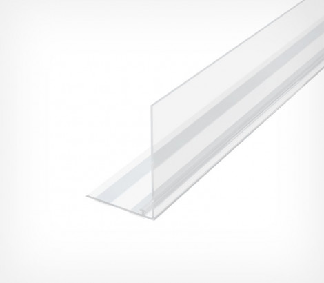 Ограничитель передний пластиковый высотой 80 мм с Т-профилем