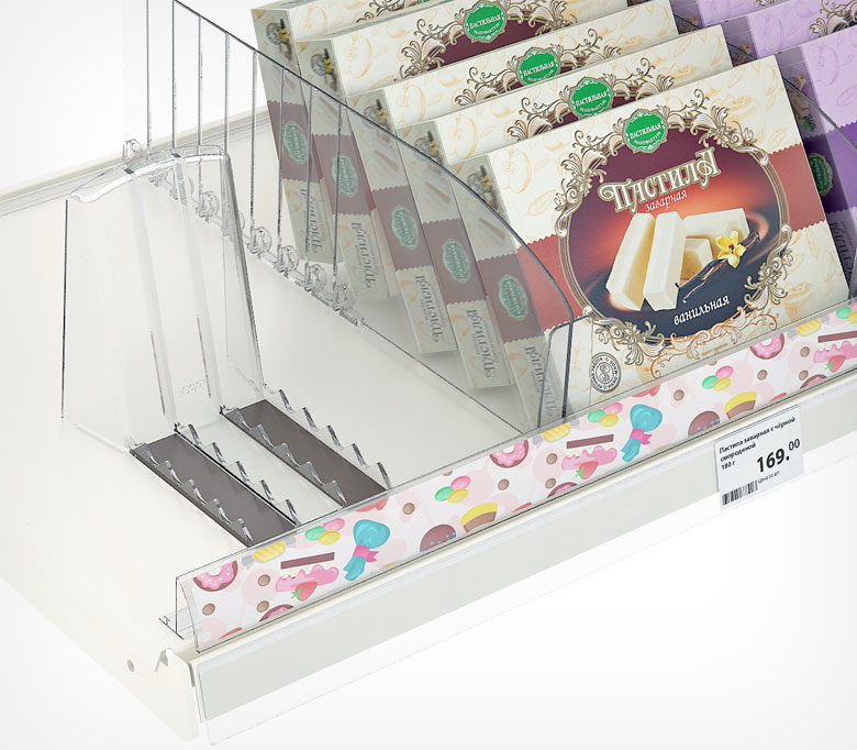 Профиль полочный закругленный с высотой вставки 40 мм PRO40 - hover