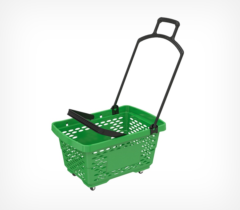 Покупательская корзина-тележка, 28 литров